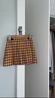 Top shop checkered skirt