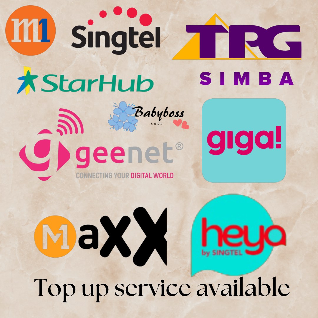 Top up services TPG | HEYA | MAXX | GIGA | SINGTEL | STARHUB | M1 ...