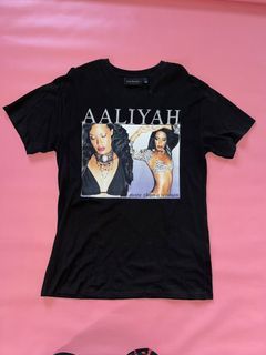Topshop Aaliyah Band Shirt More Than A Woman T-shirt Black Size 10