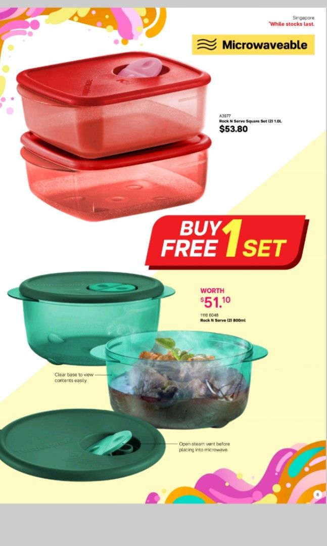 Tupperware reheatable container, Furniture & Home Living, Kitchenware