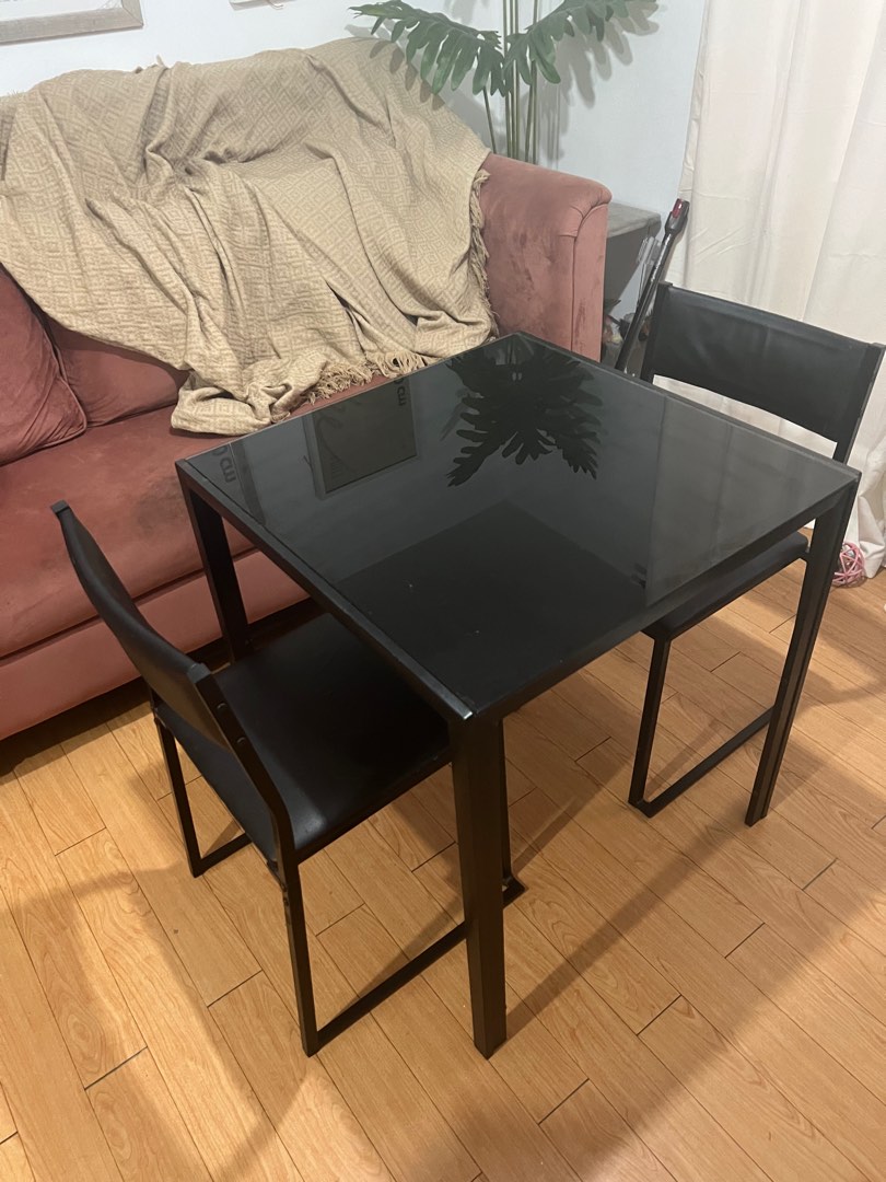Two Seater Minimalist Dining Table Set on Carousell