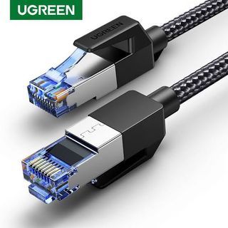 UGREEN Ethernet Cable CAT8 Ethernet Lan 40Gbps 2000MHz CAT 8 Networking Nylon Braided Internet Lan Cord for Laptops PS 4 Router RJ45 Cable