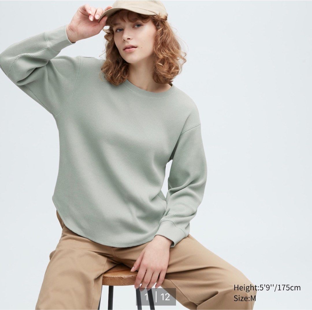 Uniqlo waffle deals long sleeve
