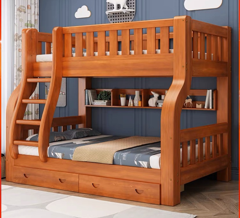 Up and down beds, Double bed, Bunk bed, multifunctional two layer