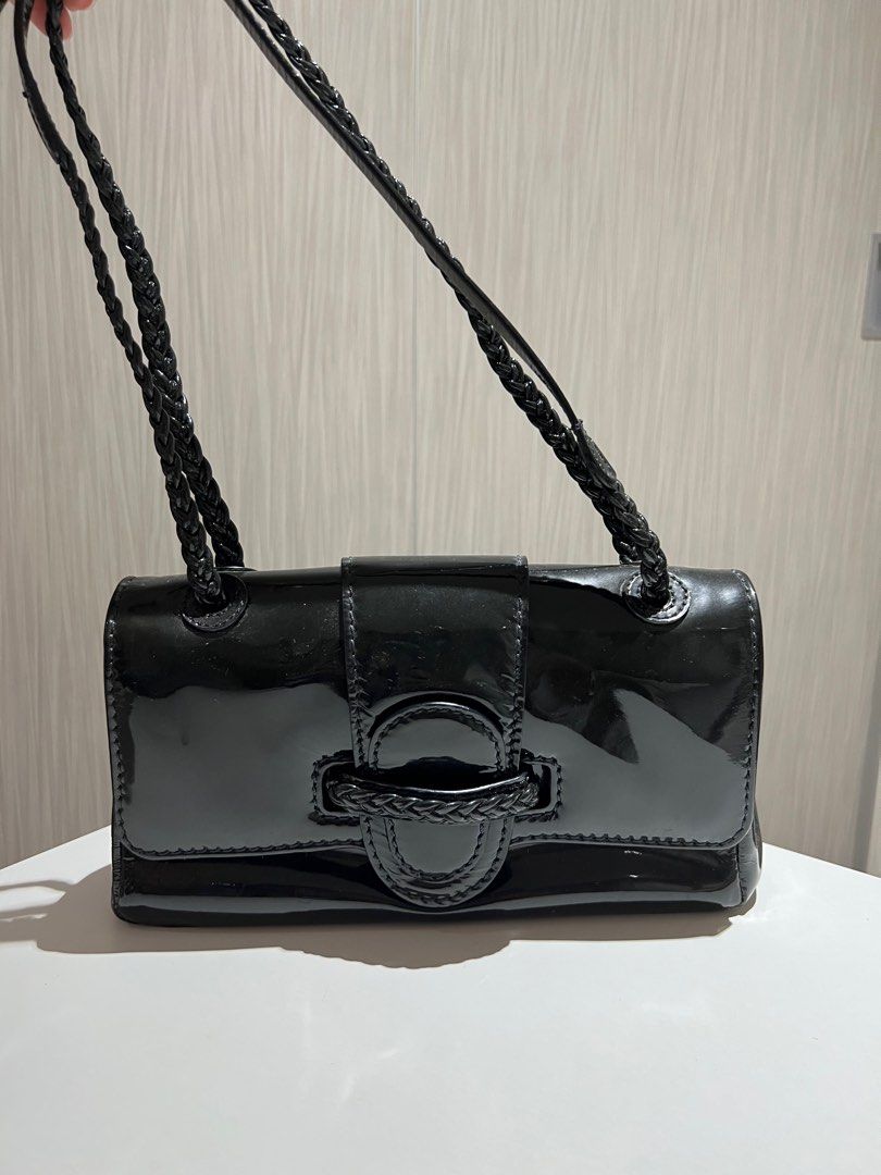 Valentino black patent bag clearance