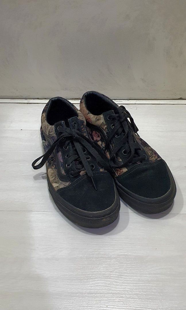 Vans floral deals velvet