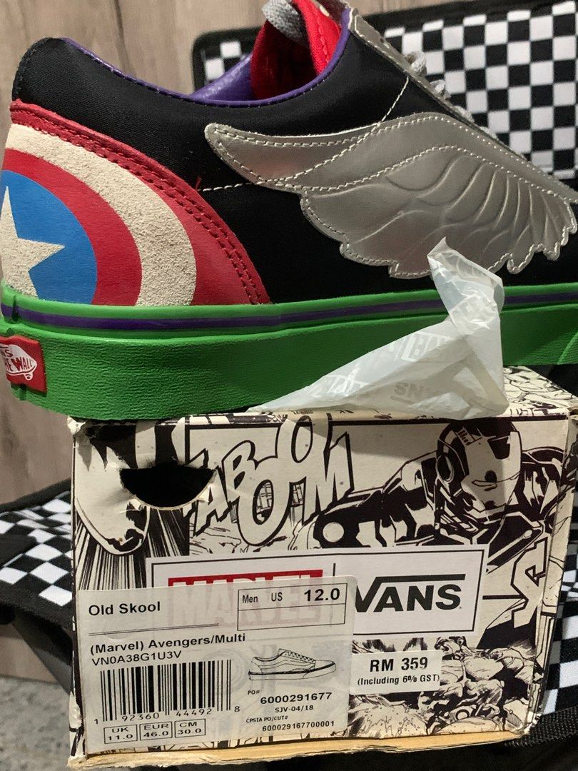 Marvel vans size 12 store