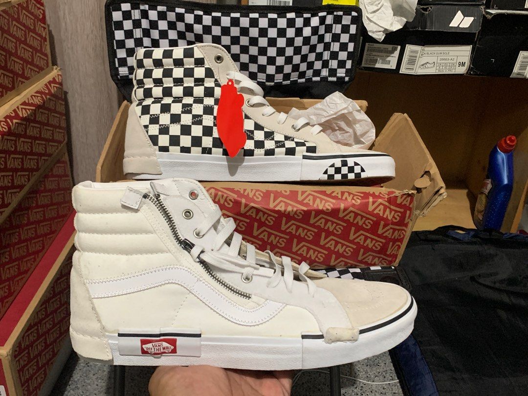 Vans sk8 hi cap white sales