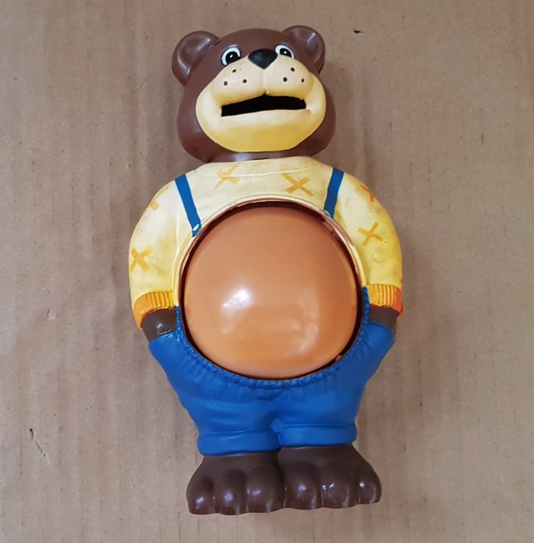 Vintage Collectibles 7 inches Bear Figure Coin Bank Pot Belly