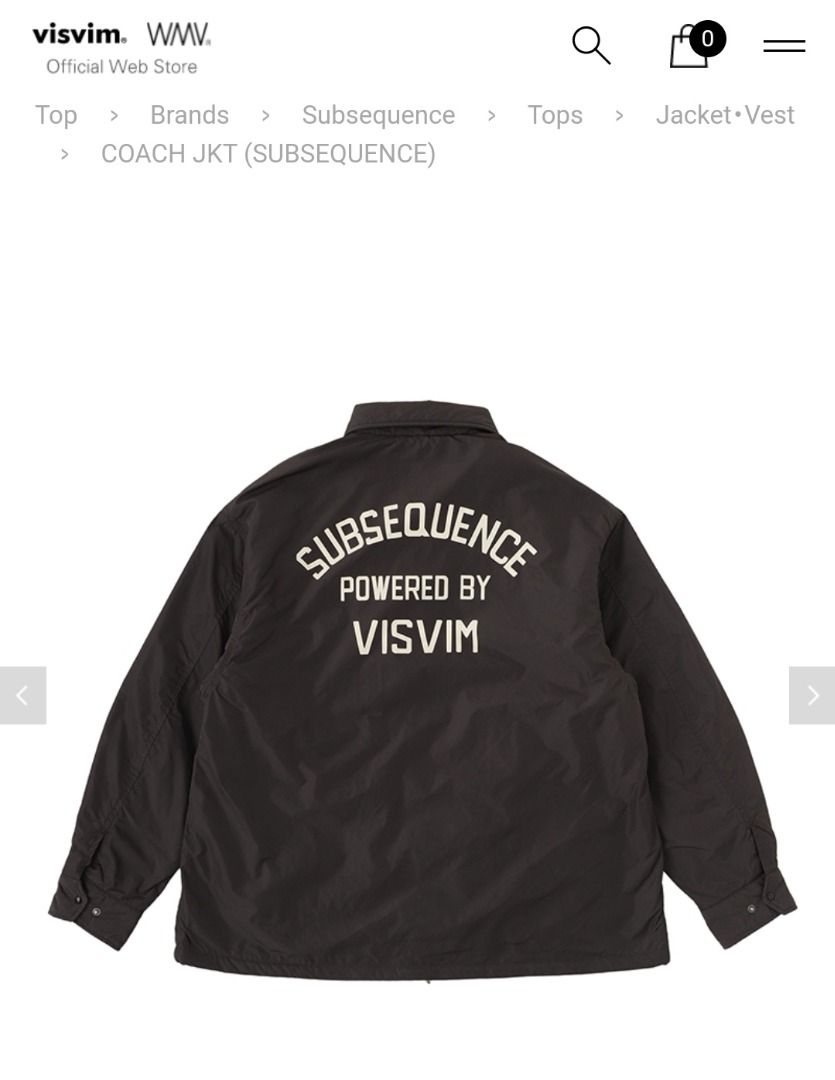 Visvim Coach Jacket Subsequence, 名牌, 服裝- Carousell