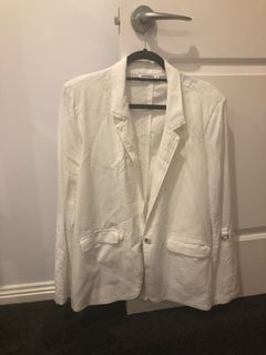 White linen blazer