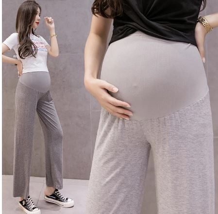 Wide Leg Pants Summer Thin Soft Maternity Pant Loose Comfortable