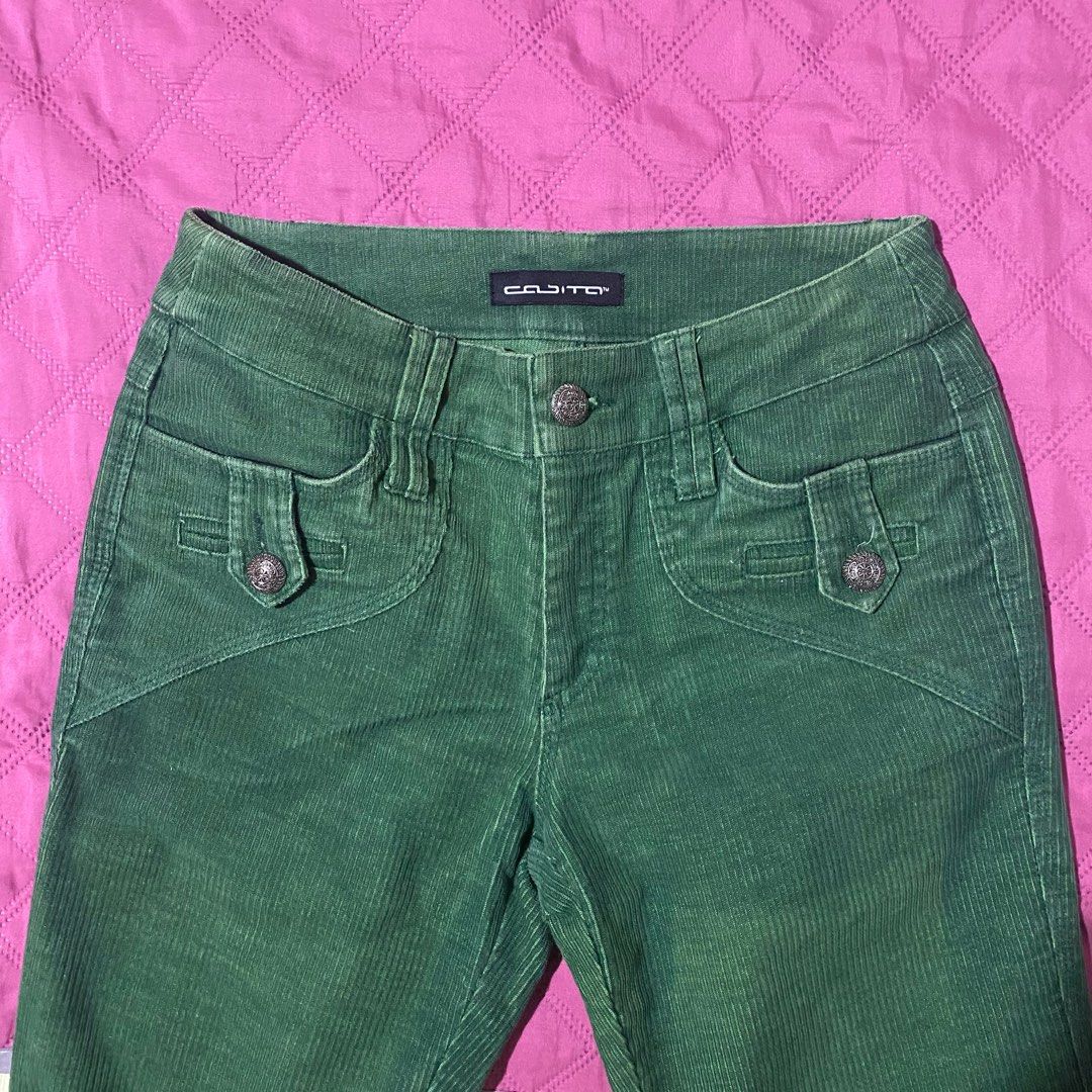 Y2K Corduroy Flared Jeans on Carousell