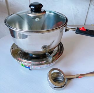 【Yeong Jian】不鏽鋼鍋 湯鍋 酒精湯鍋 把手可拆 家用 露營用品 全新