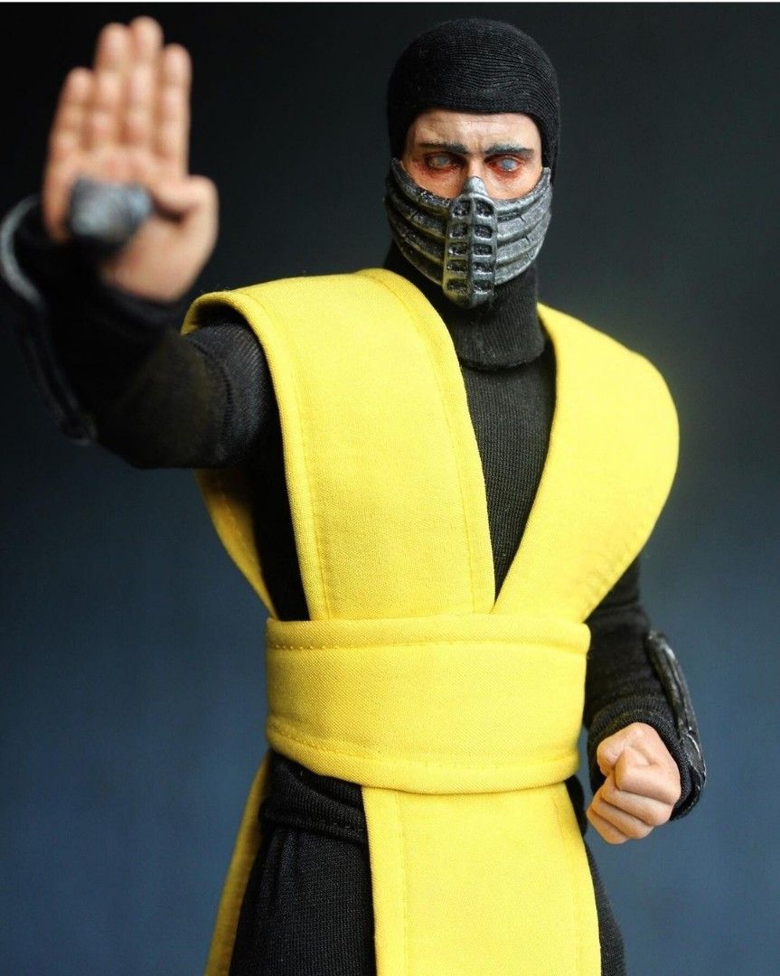 1/6 Mortal Kombat Scorpion Custom not hot toys (Category: Figurines & Statues) located in Quezon City. Submitted by bcv243 (Listing ID 1222655792, Image 2). Description: 1/6 Custom Mortal Kombat Scorpion - 19.5k>>>>18.5k W/ base and spear hand Never Displayed. Taken out only to take pics. Loc: QC.