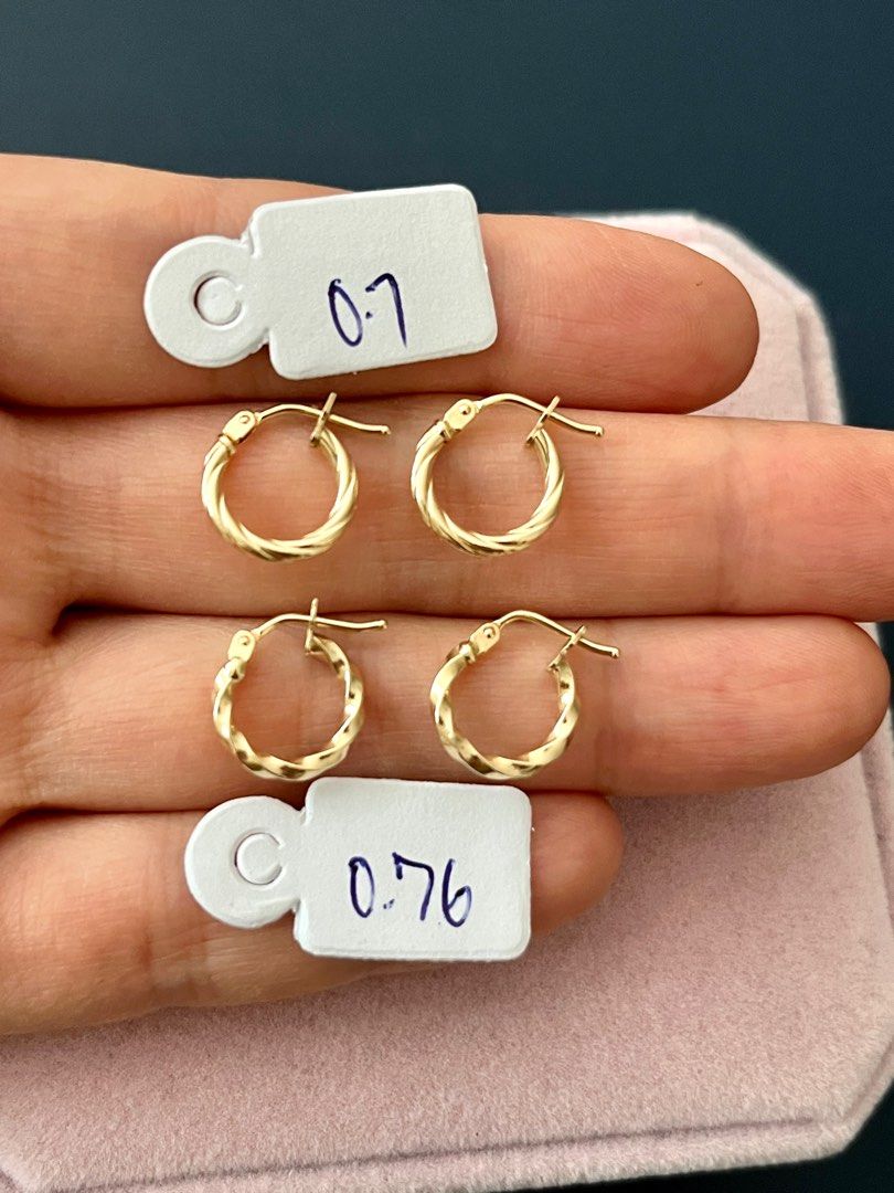 Gold small online hanging earrings