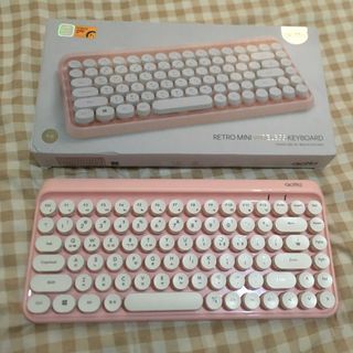 ACTTO Retro Mini Wireless Keyboard (Pink) KBD-50 / 86 keys