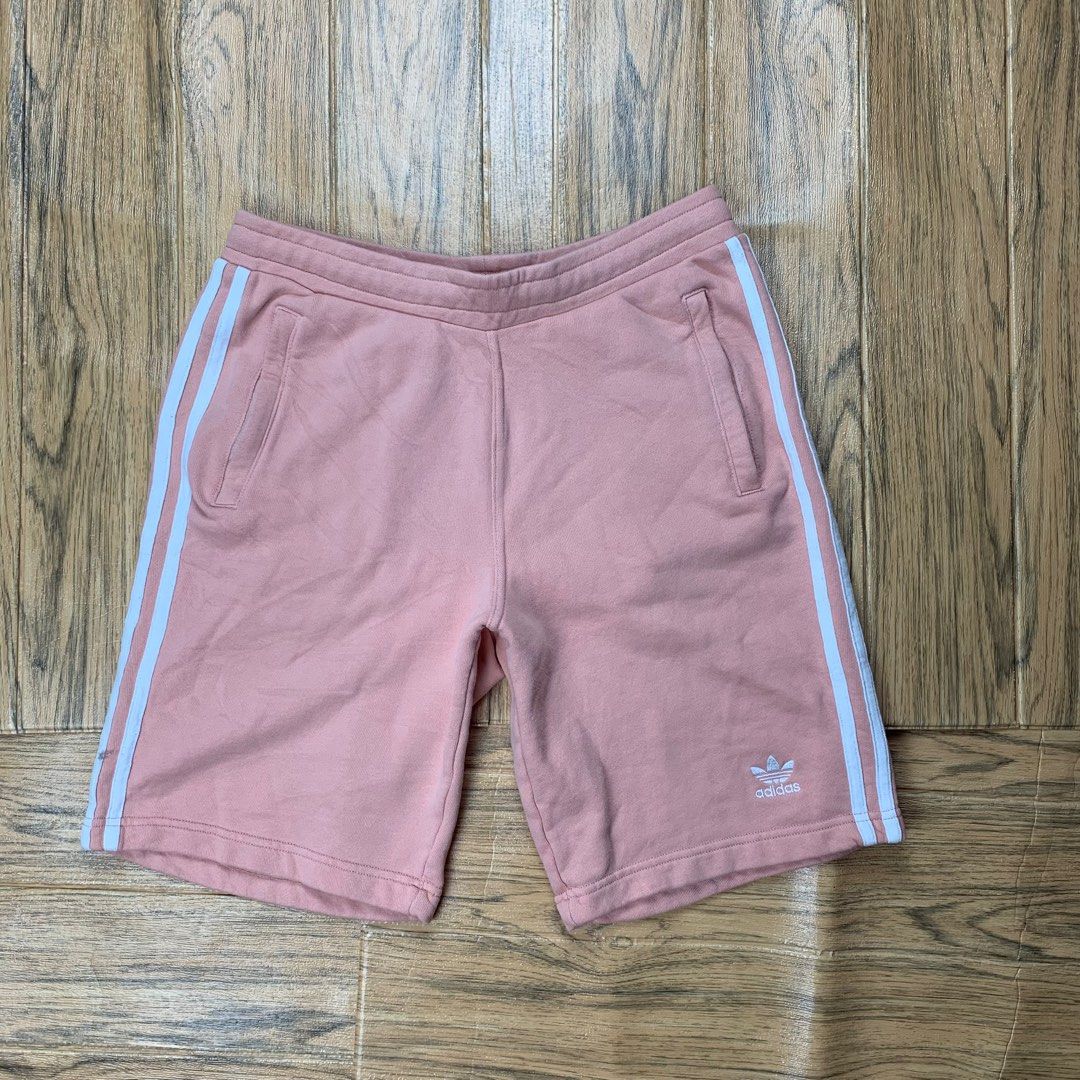 Adidas Originals adicolor 3 Stripe Shorts In Pink Men s Fashion