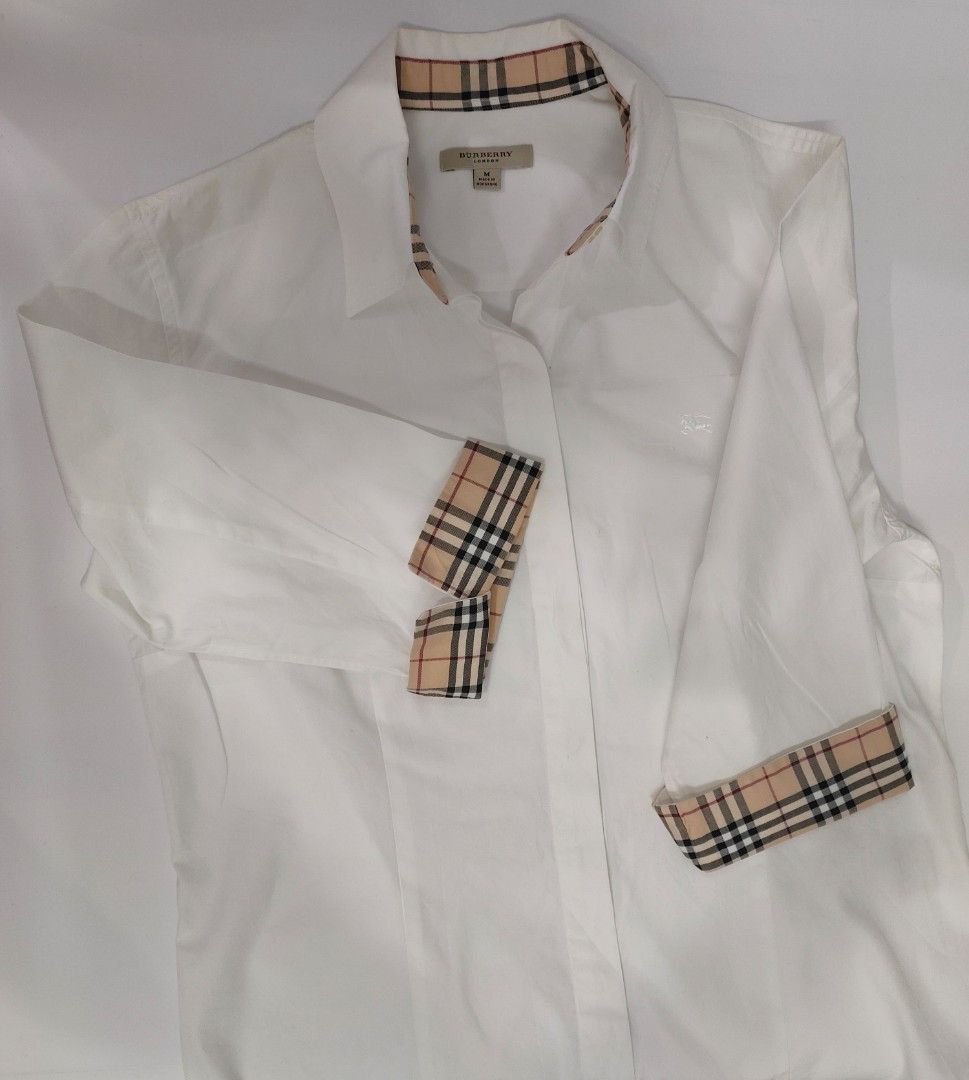 Authentic Burberry Women s White Shirt Luxury Apparel on Carousell