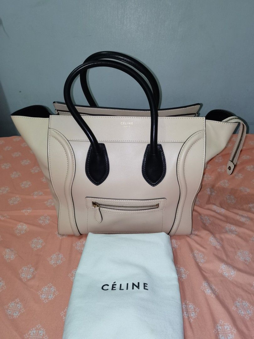 Authentic Celine Mini Luggage Bag (Category: Luxury Bags & Wallets) located in Dinalupihan. Submitted by hydzsalva (Listing ID 1227356754, Image 1). Description: GUARANTEED Authentic Celine Luggage Color: Nude and Black Handle Size:. MINI.
