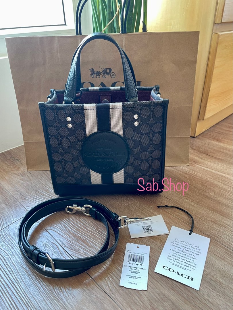 Authentic Coach Dempsey Tote 22 In Signature Jacquard, Luxury, Bags