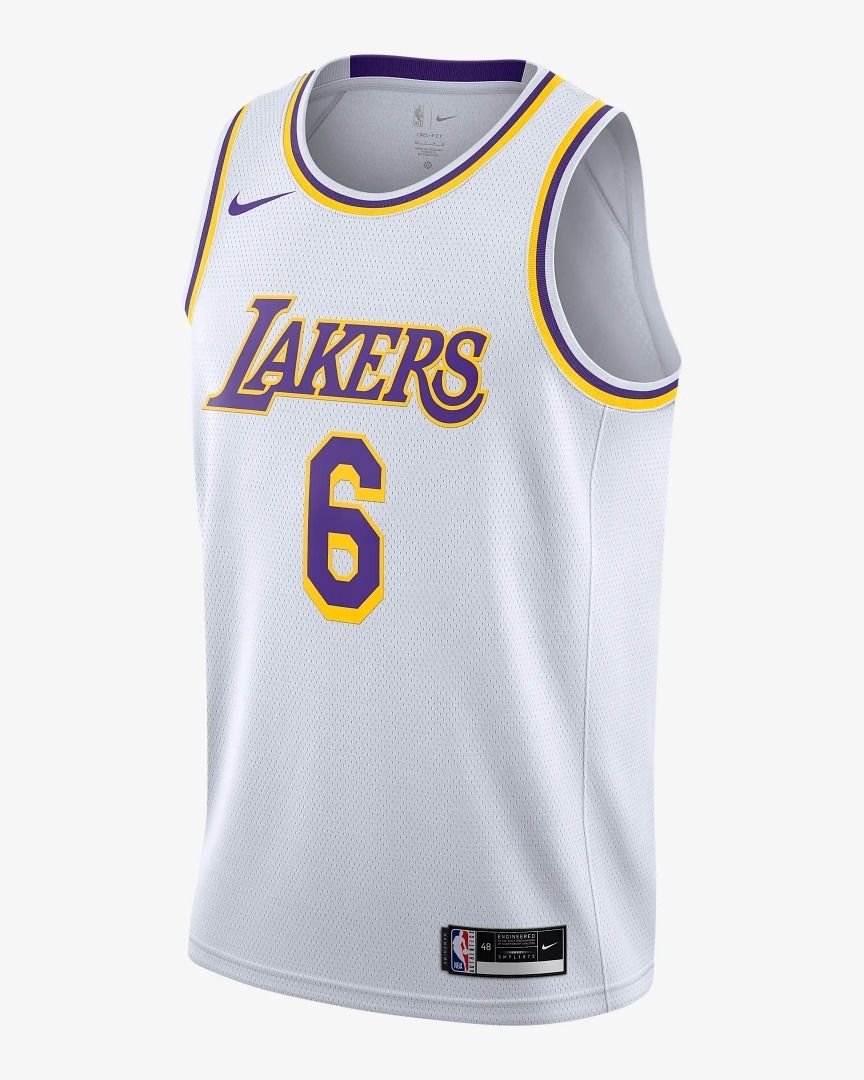 Los Angeles Lakers LeBron James Purple #6 Swingman Jersey Statement Edition  Sz M