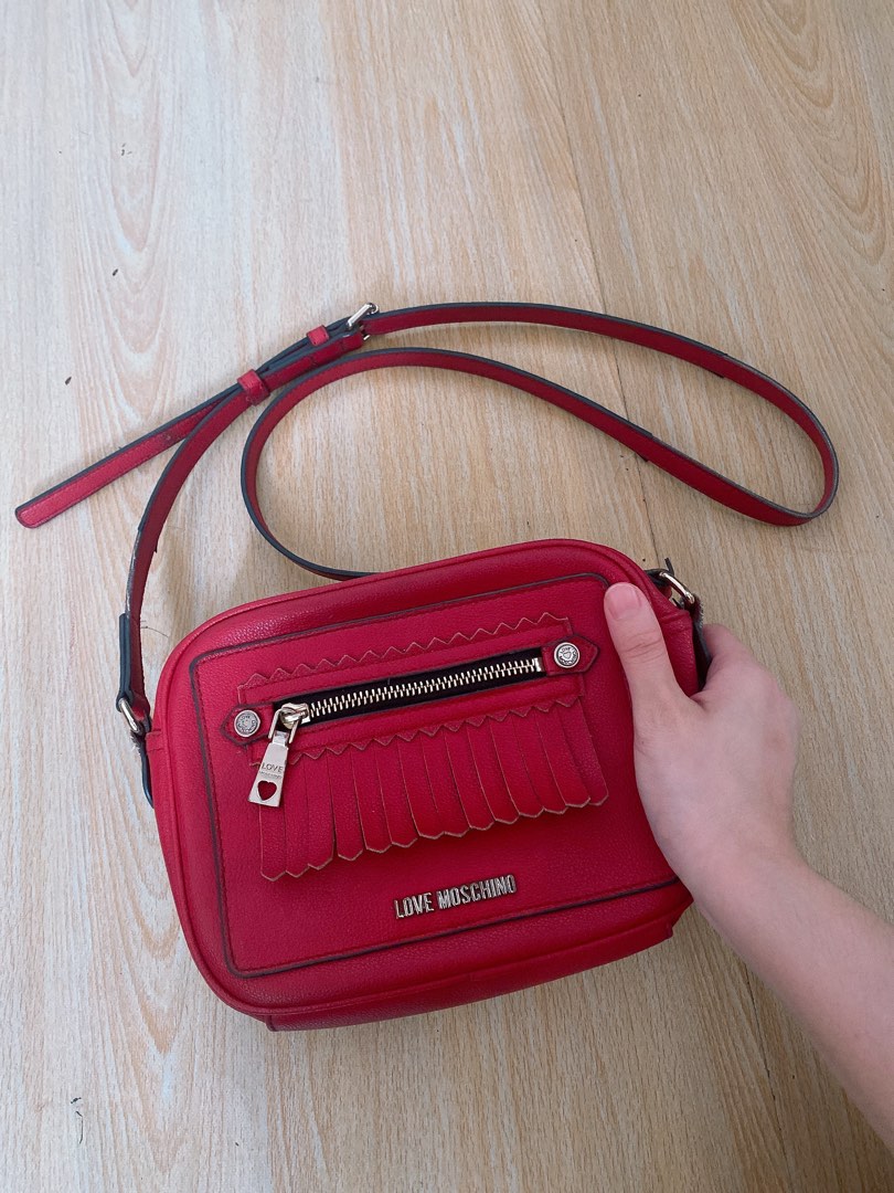 AUTHENTIC LOVE MOSCHINO CROSSBODY BAG, Women's Fashion, Bags & Wallets, Crossbody Bags on Carousell