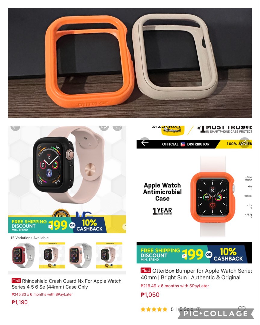 Authentic Rhinoshield And Otterbox Bumper Case For Apple Watch 44mm, Mobile  Phones & Gadgets, Wearables & Smart Watches on Carousell