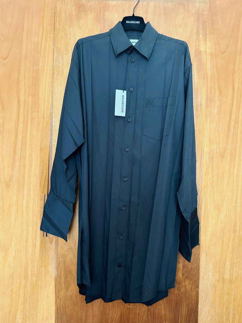 Black Friday 實拍兩折全新有單Balenciaga pleated shirt dress 巴黎