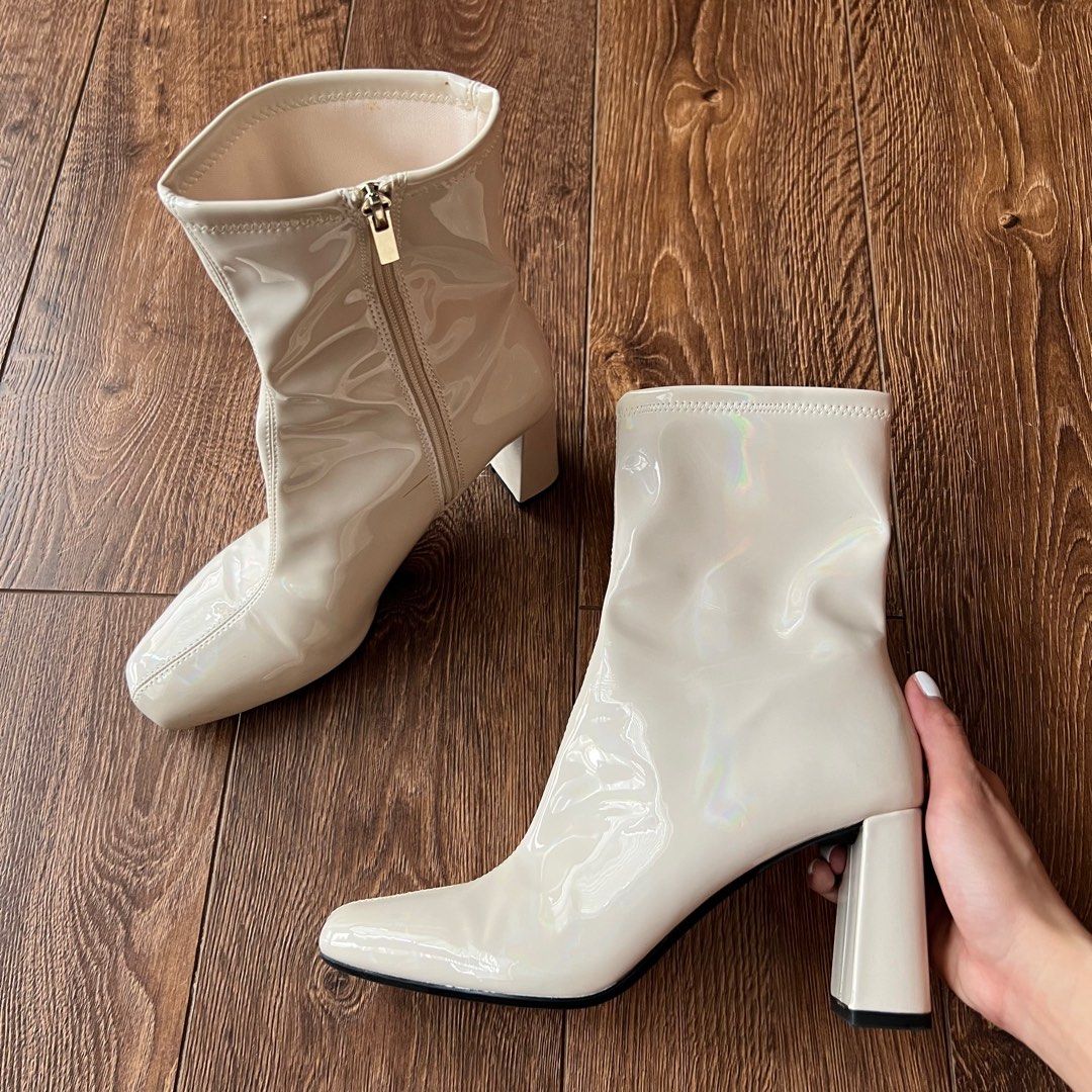 Bershka white deals boots