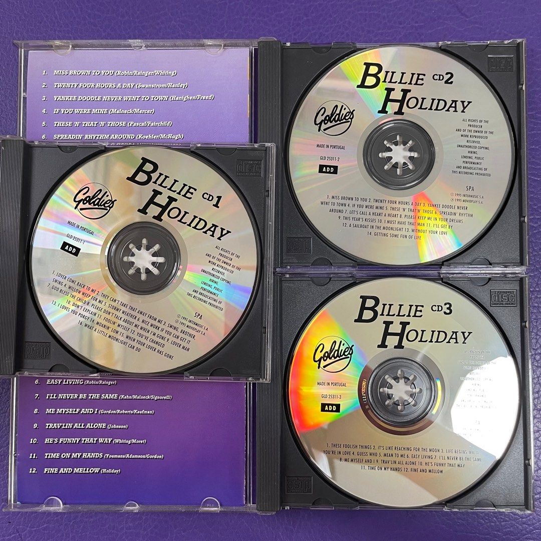BILLIE HOLIDAY CD VOL. 1&2&3 齊件PORTUGAL版舊版(1995), 興趣及遊戲