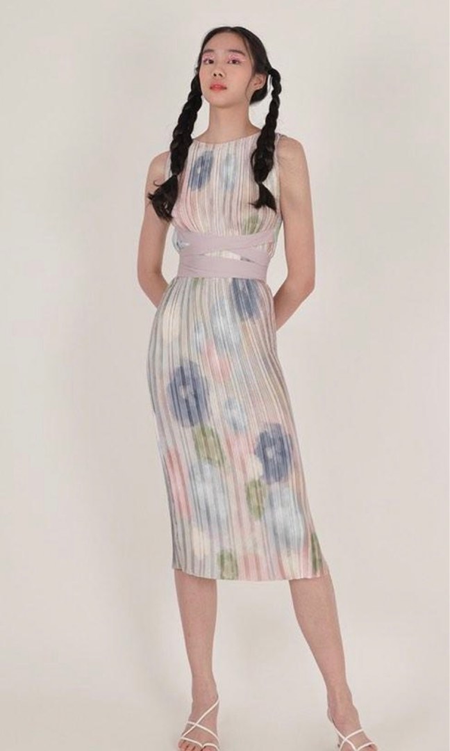 BN Claude The Wildflower Rosie Watercolour Dress M L Women s
