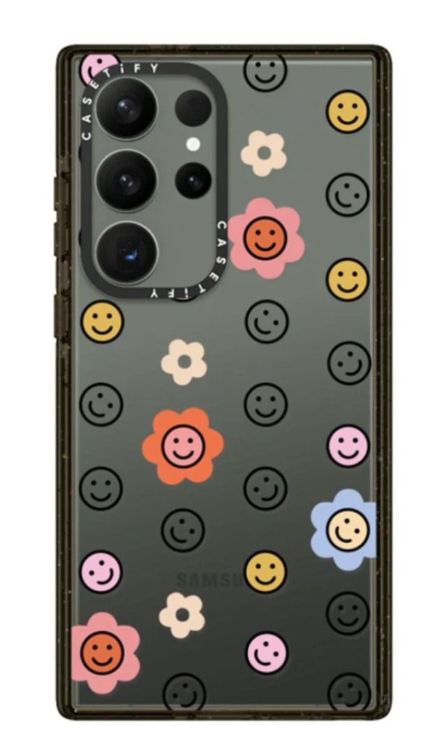 Casetify Samsung S23 Ultra / S23 Plus Flower Smileys Impact Case