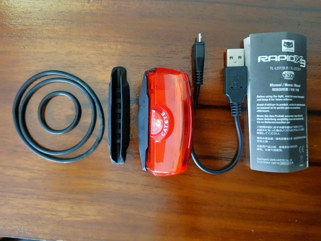 Cateye Rapid X3 Rear Light Brompton Sports Equipment Bicycles