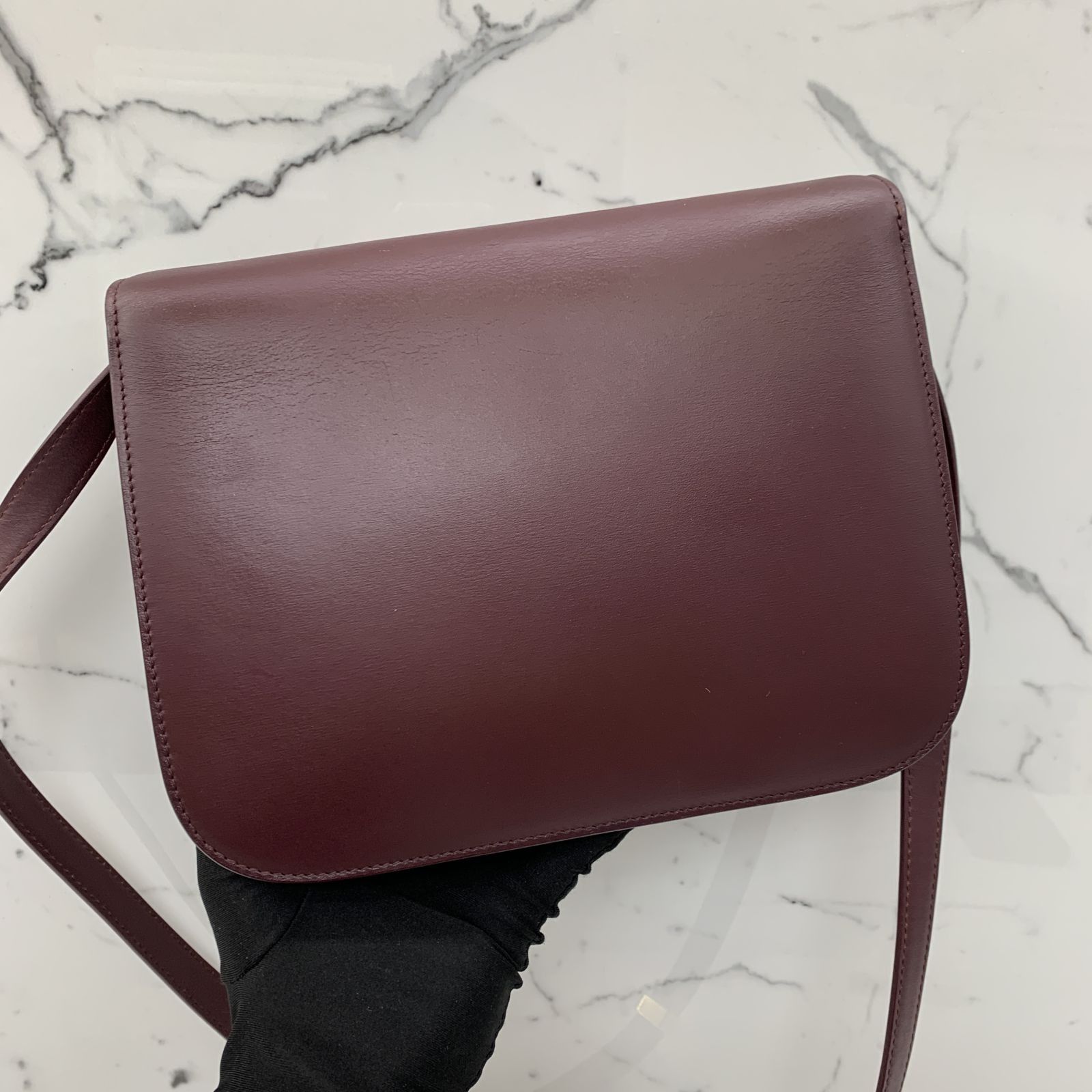 Celine maroon top bag