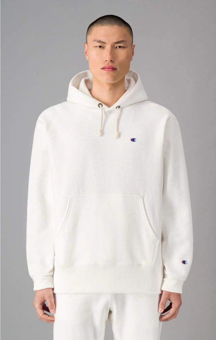Champion hoodie reverse cheap weave white