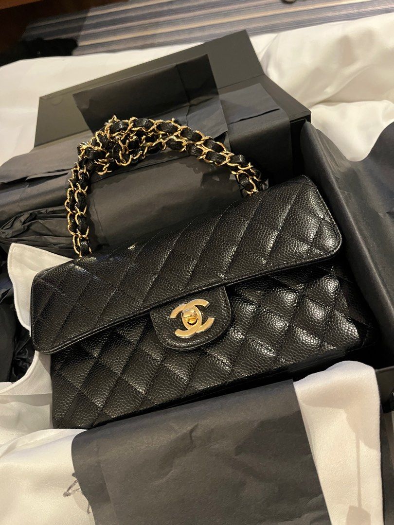 Chanel Caviar Classic Flap Bag Small Black GHW