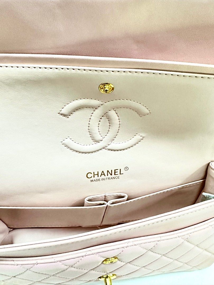 pink chanel bag with silver hardware