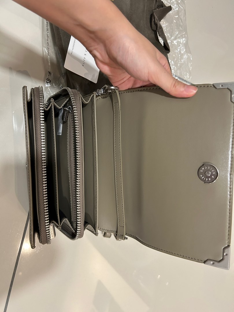 Charles & keith shop metallic edge crossbody bag