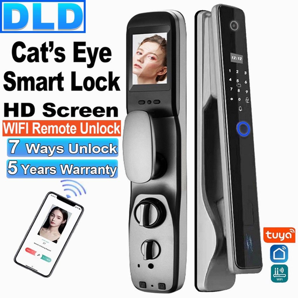 Check out Camera Smart Door Lock WiFi Remote Unlock Digital Lock Tuya