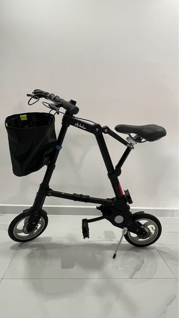 Compact foldable bike 10 inch black mattef, Sports Equipment, Bicycles ...