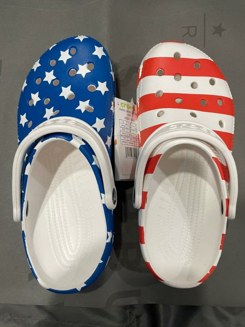 Classic american online flag crocs