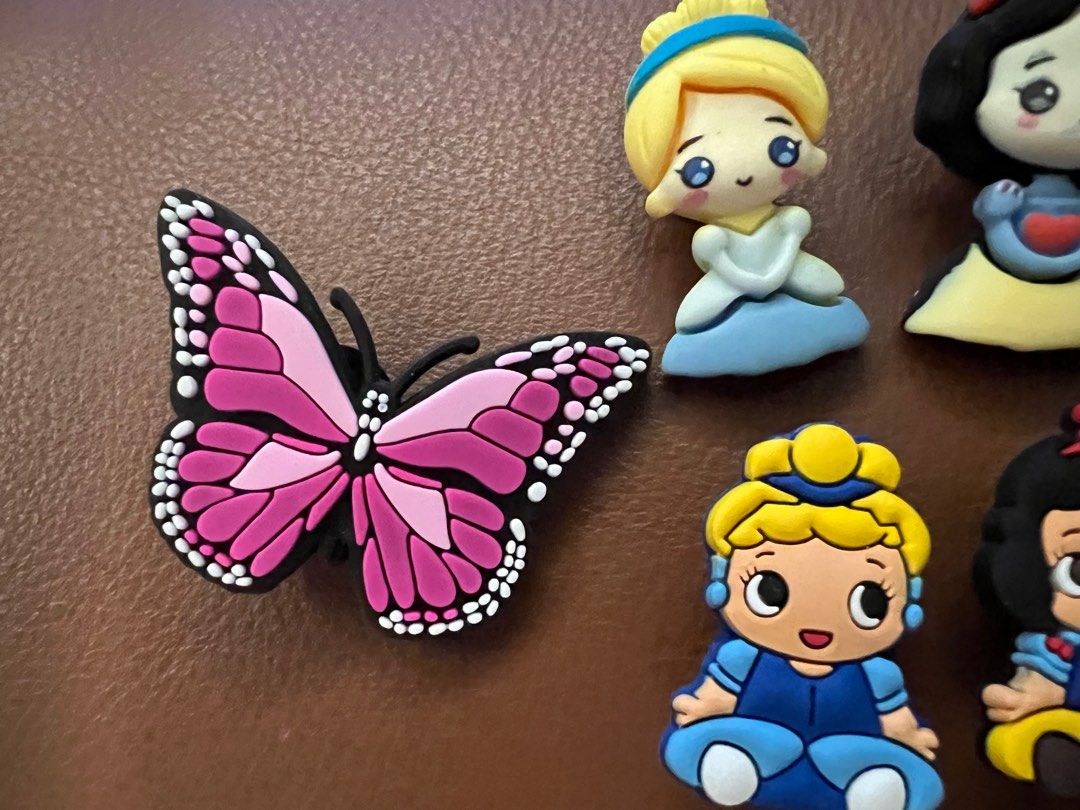 Crocs Jibbitz Disney princesses and butterfly, Women's Fashion, Watches
