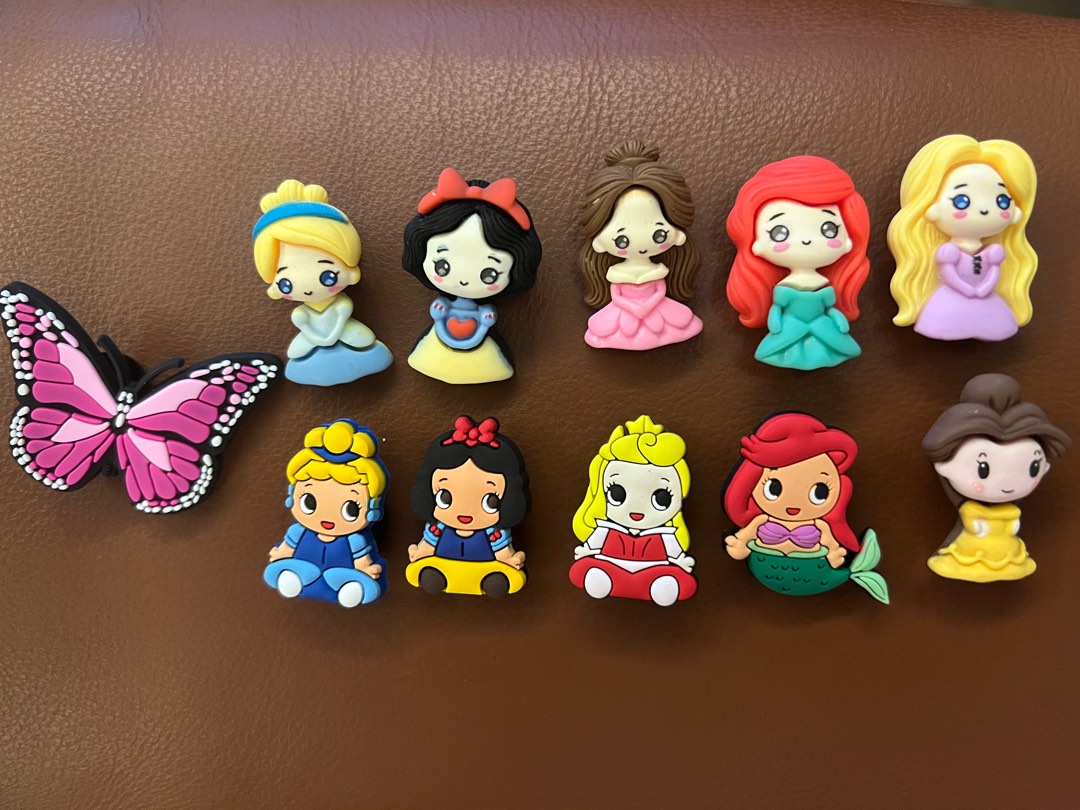 Crocs Jibbitz Disney princesses and butterfly, Women's Fashion, Watches