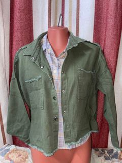 Cropped Green Oversize Jacket