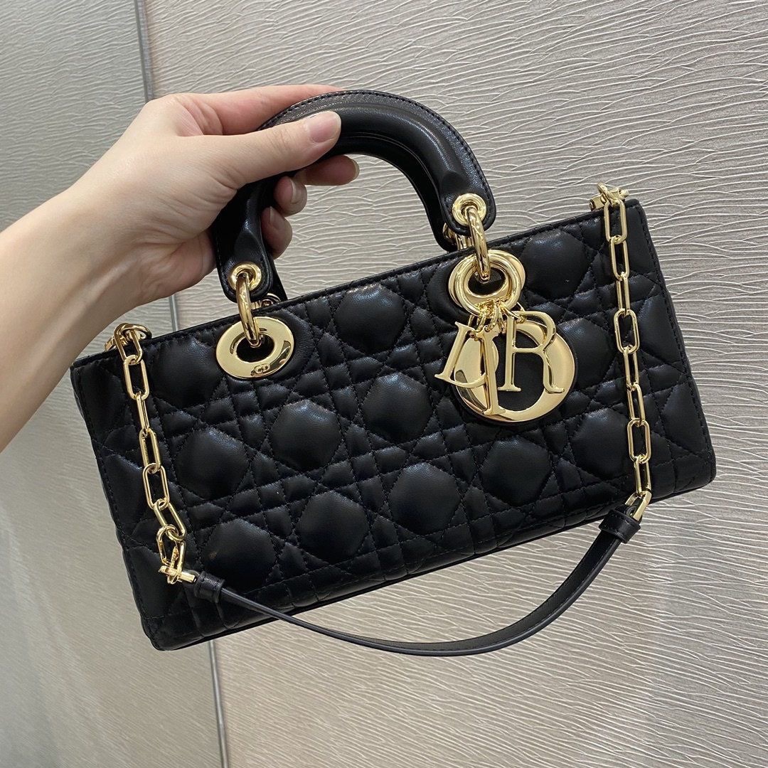 Dior Lady D-Joy Bag Black Cannage Lambskin on Carousell