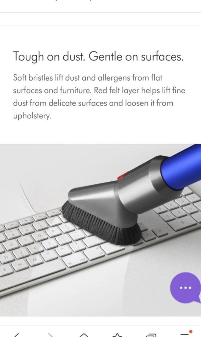 Dyson Mini Soft Dusting Brush Handheld Cleaning Kit accessories suitable for V15 Detect