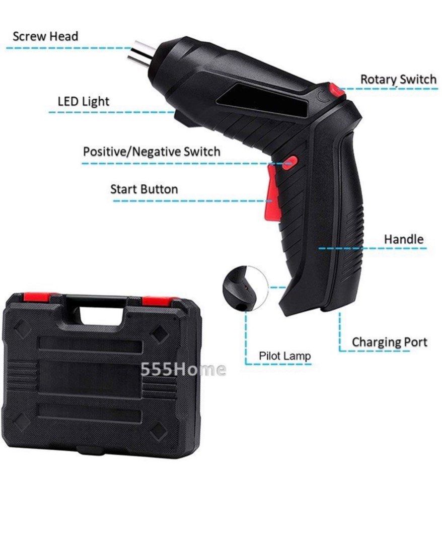 Electric Screwdriver Set / USB Power Tool Kit / Cordless Drill Set / 3 ...