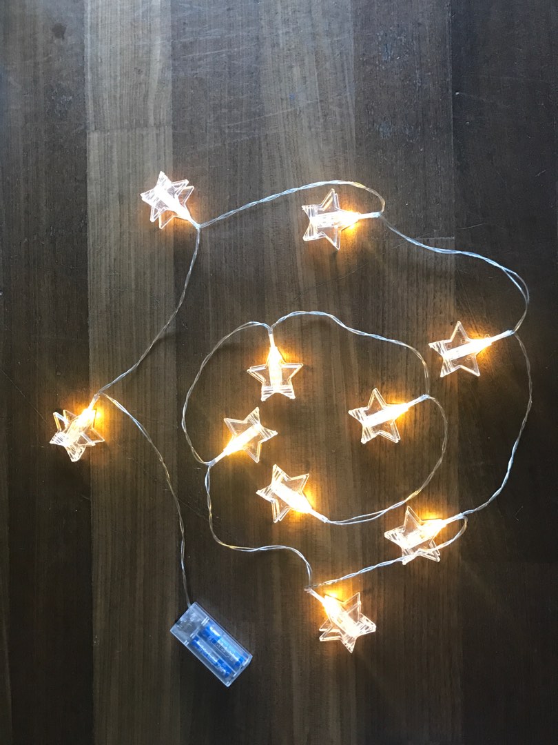Fairy lights with clips for polaroids/photos/messages, Hobbies & Toys