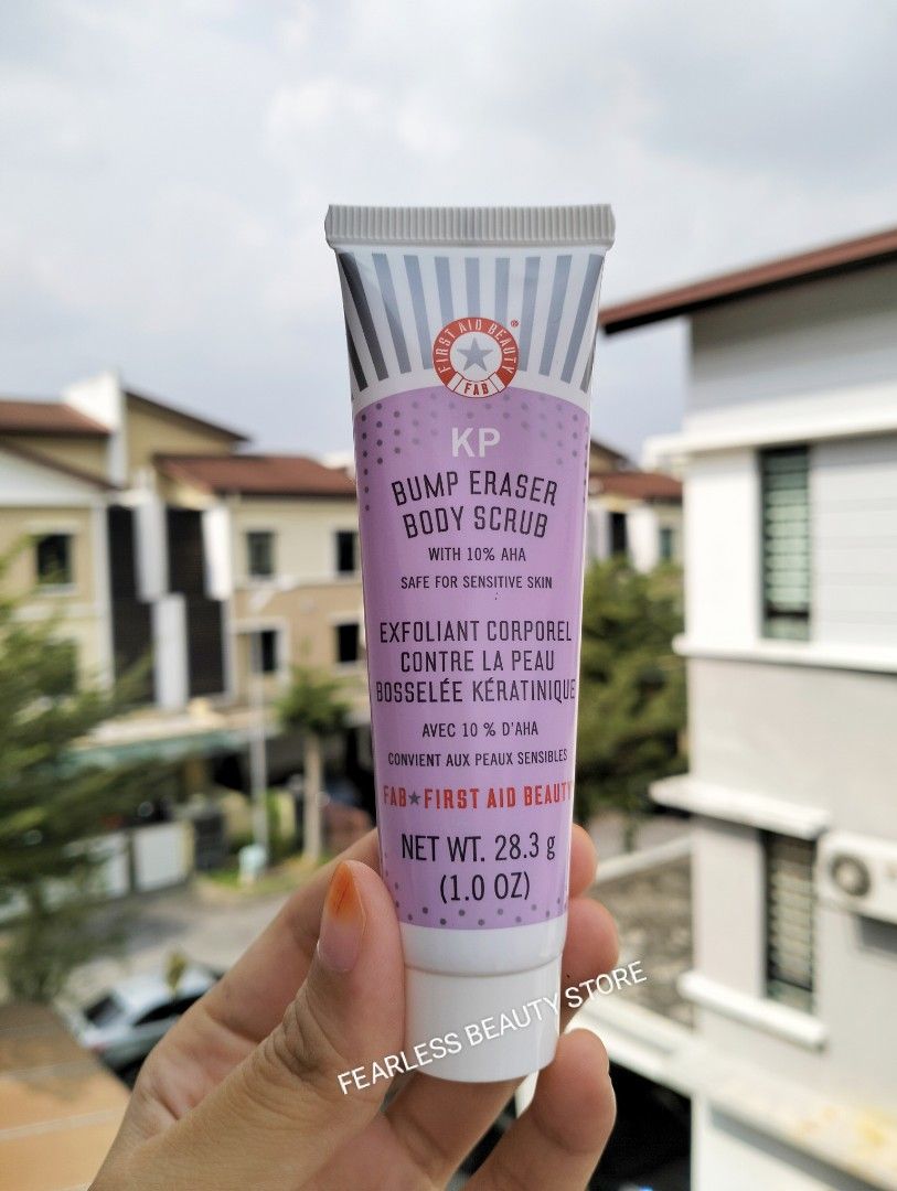 FIRST AID BEAUTY KP bump eraser body scrub 28.3g, Beauty & Personal